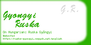 gyongyi ruska business card